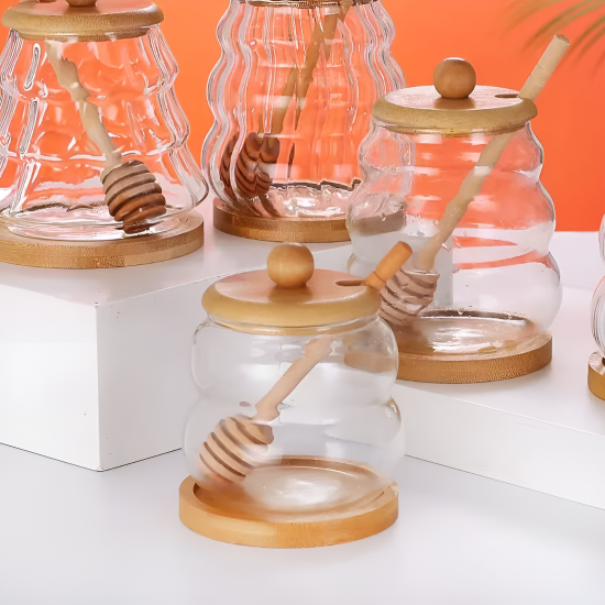 Glass Honey Jar